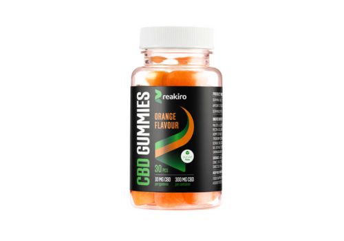 Reakiro CBD Vegan Gummies 300mg Orange flavour 30pcs