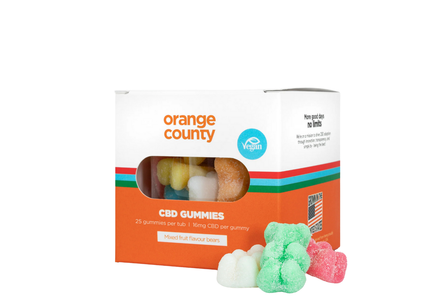 Orange County CBD Gummy Bears 400mg mix flavour 25pcs