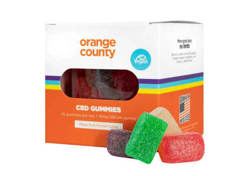 Orange County CBD Gummy Cubes Mixed Fruit Flavours 400mg 25pcs