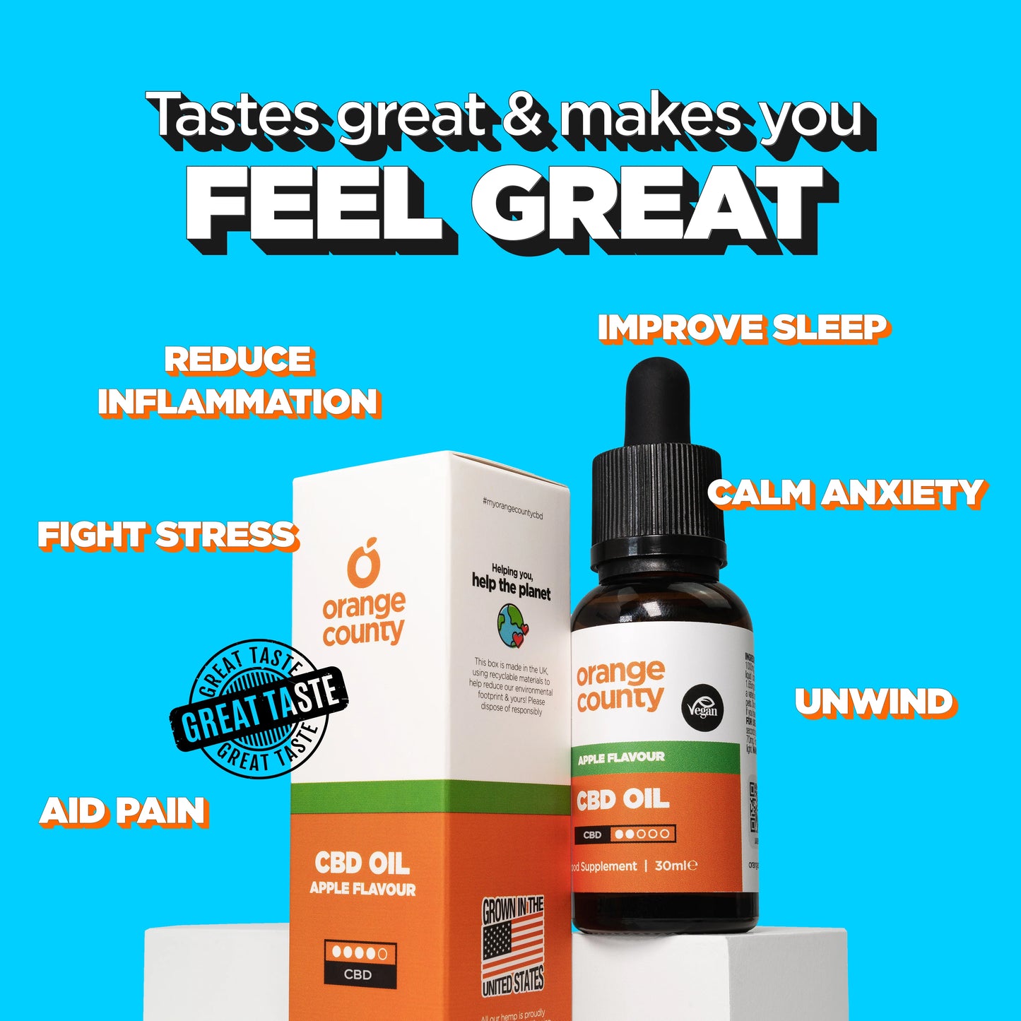 Orange County Apple CBD Oil 500mg Broad-Spectrum (30ml)