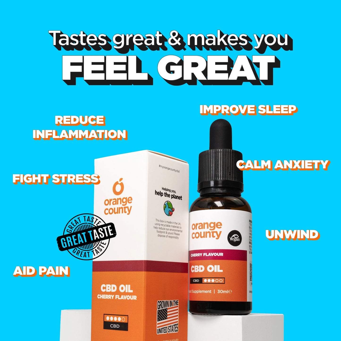Orange County Cherry CBD Oil 500mg Broad-Spectrum (30ml)
