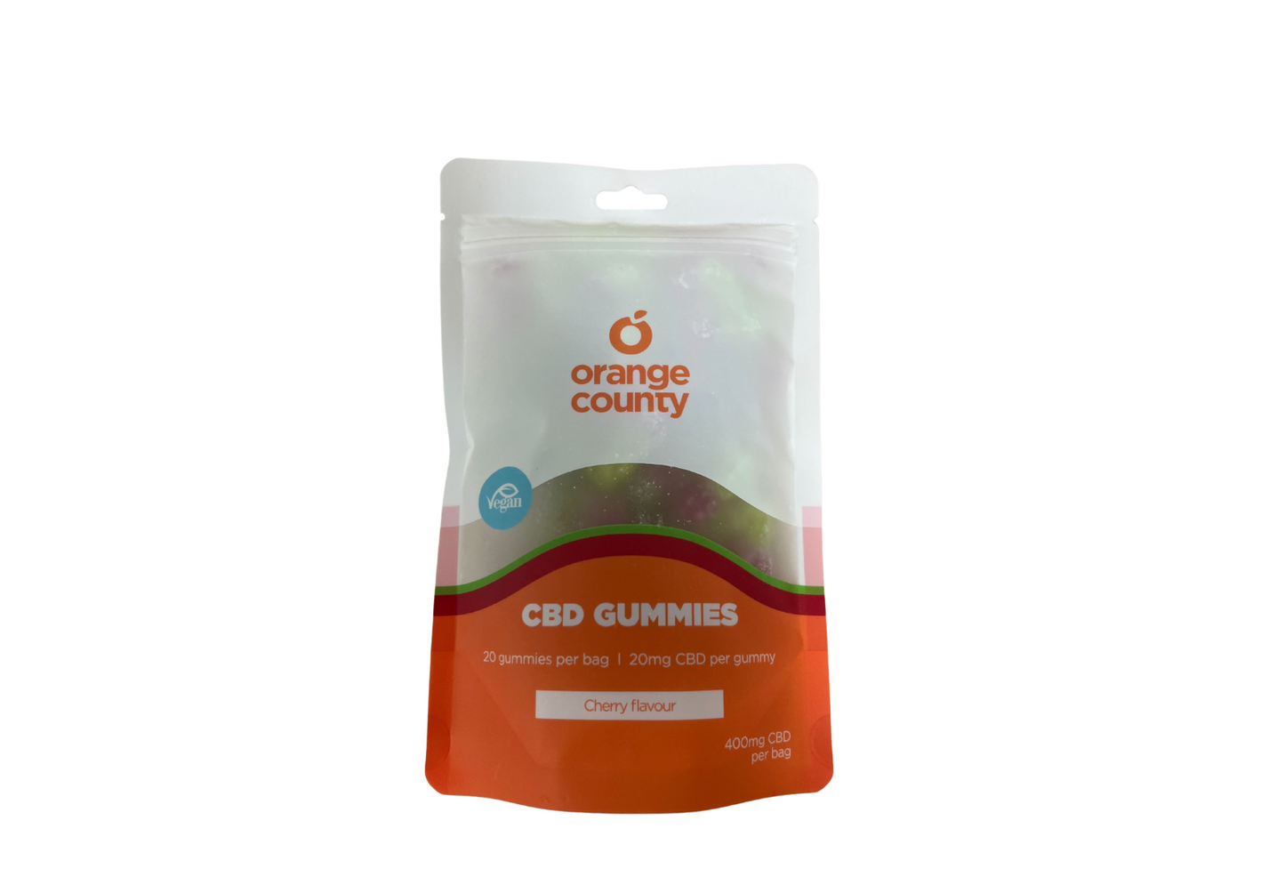 Orange County CBD Gummy Cherries 400mg mix flavour 20pcs