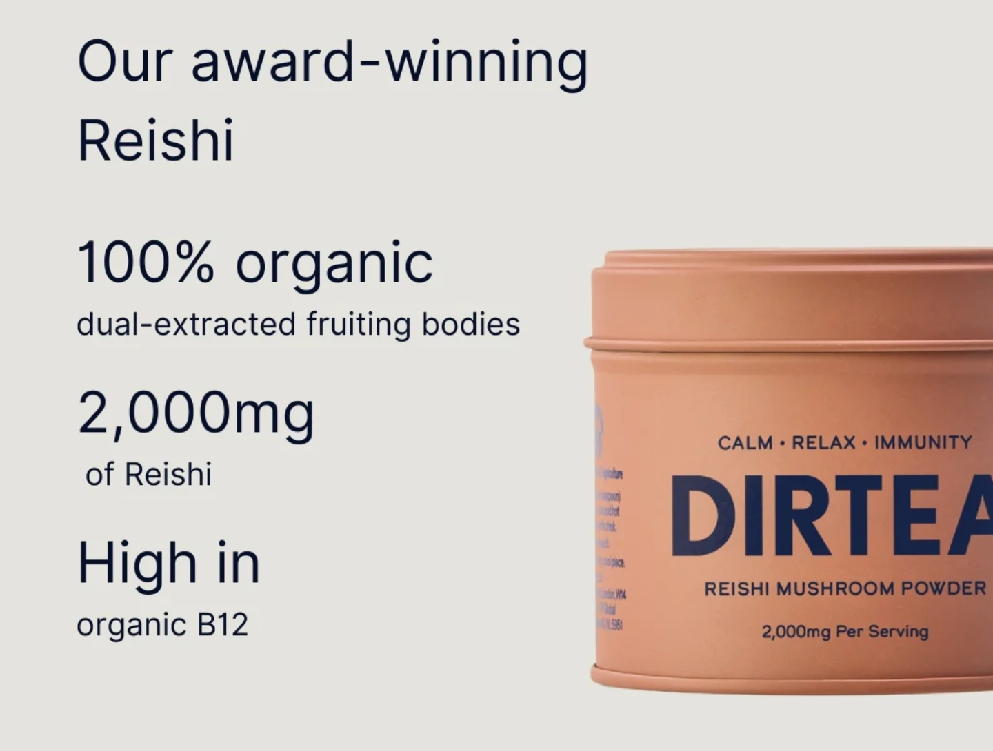 DIRTEA Calm Powder - Calm, relax, immunity - 30 servings