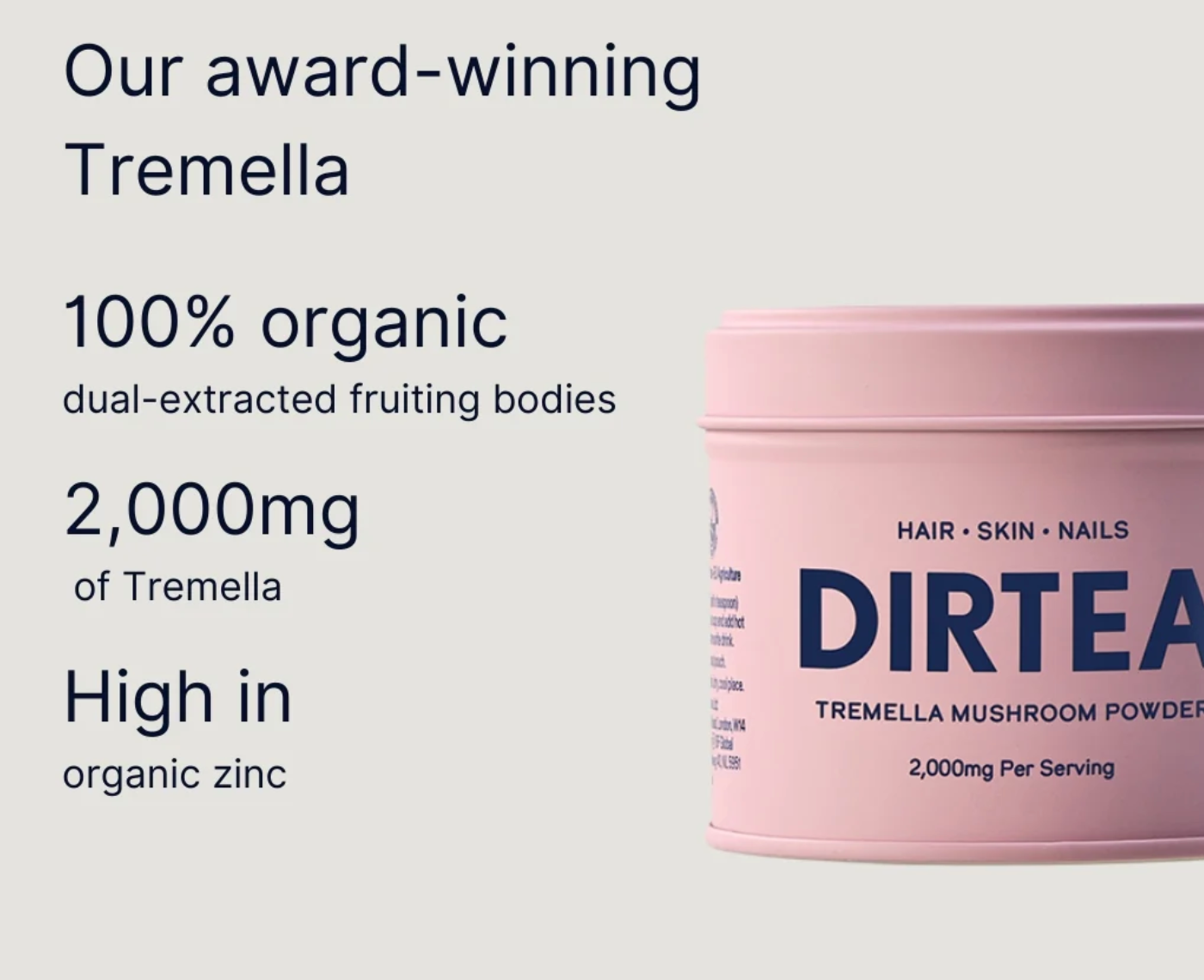 DIRTEA Beauty Powder - Hair, skin, nails - 30 servings