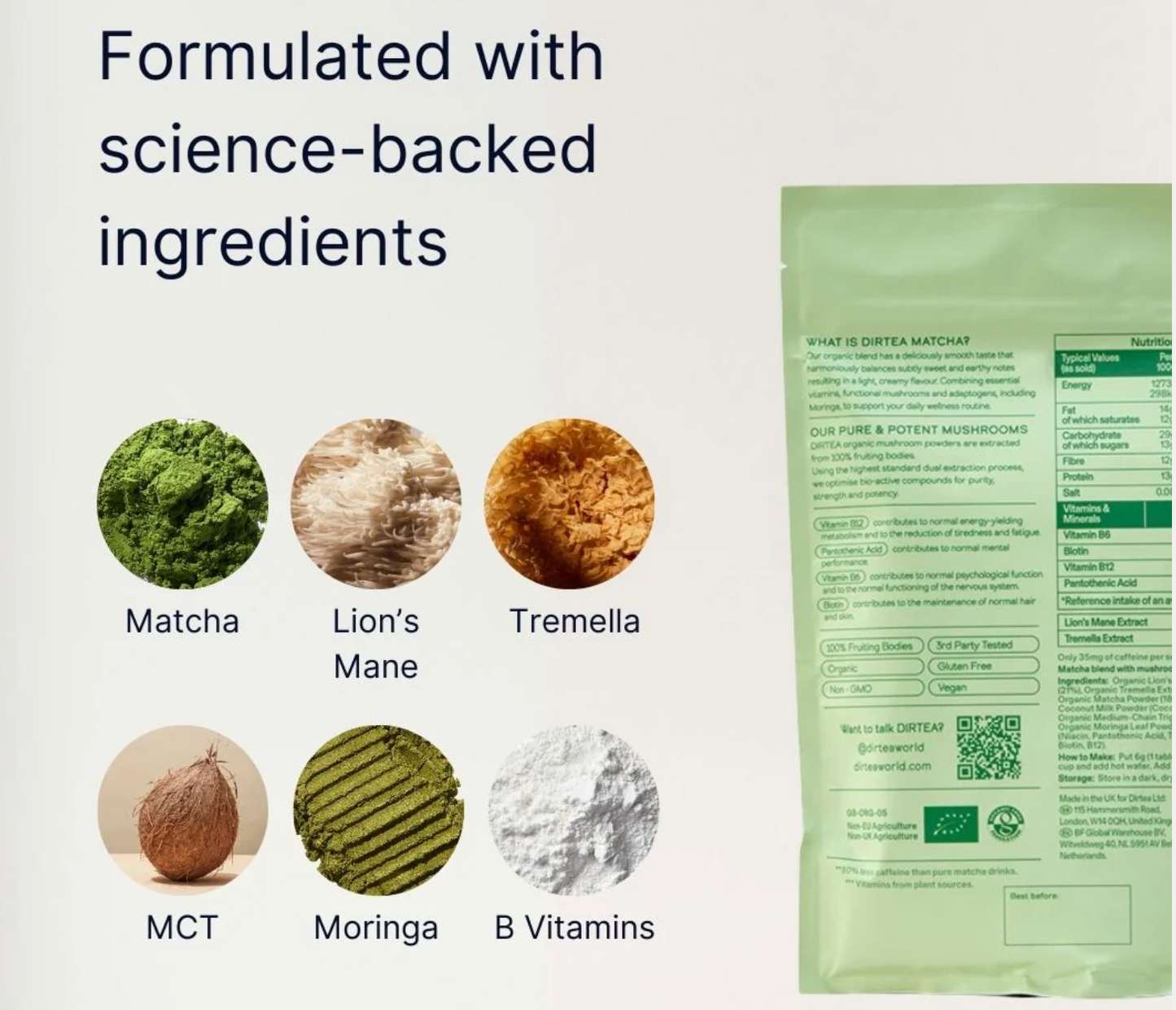 DIRTEA Matcha - Energy, focus, beauty 30 servings