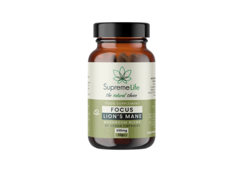 Supreme CBD Lions Mane Mushroom Vegan Capsules - Focus (500mg)
