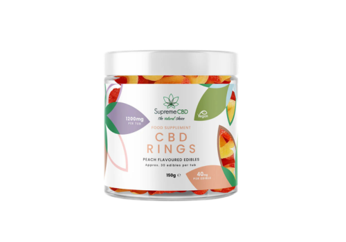 Supreme CBD - CBD Gummy Peach Rings (1200mg)